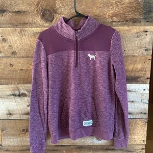 PINK half zip sweater